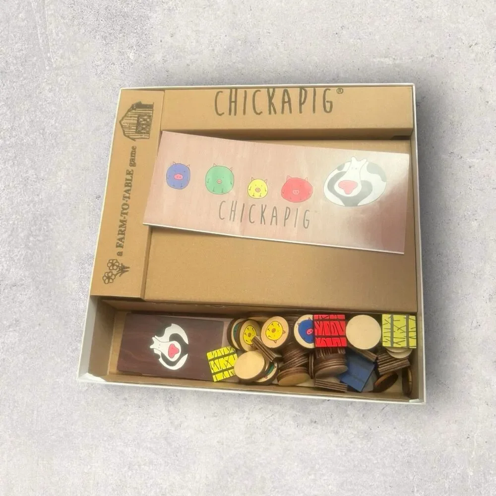 Chickapig Strategic Board Game Family Friendly Game For 2 or 4 Players with ...